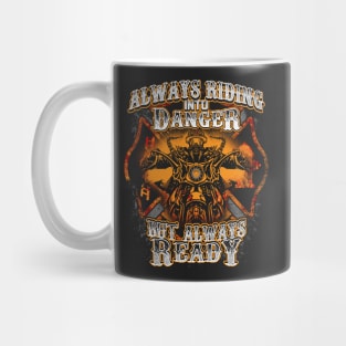 Firefighter Biker Riding Into Danger Mug